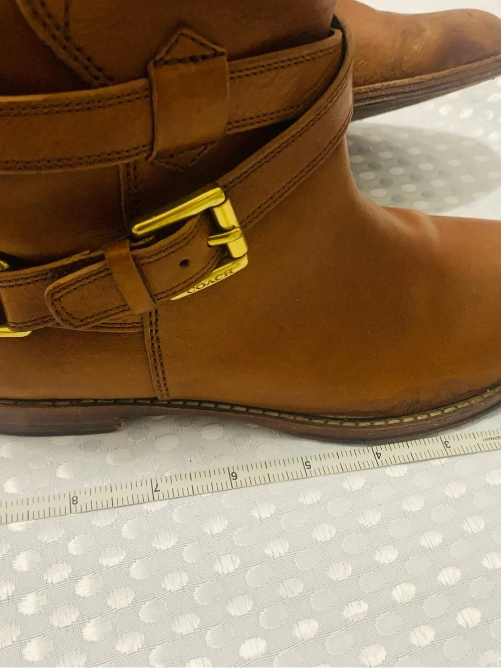 Coach Women's Tall Brown Leather Riding Boots